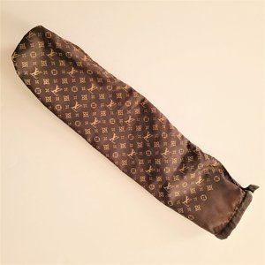 Vintage Louis Vuitton Folding Umbrella Case Cover Monogram LV Logo Brown Nylon